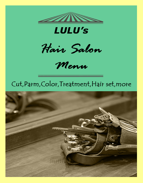 hair salon menu